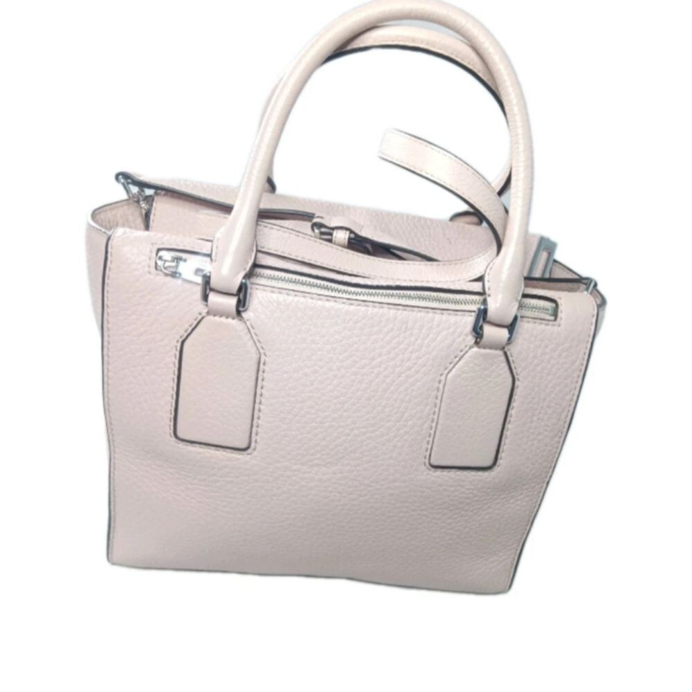 Michael Kors Selby Ballet Satchel Handbag Pink Pebbled-Leather Retail $398 - Picture 2 of 12